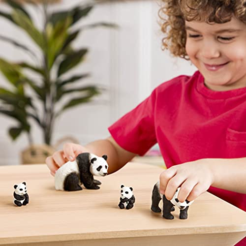 Terra by Battat Giant Panda Family Animal Figures, 4-Piece Set, Animals | 4 realistic plastic zoo animal toys with 2 adult pandas and 2 cubs for storytelling play, collecting, and learning, 3+ Years - style: Panda Family