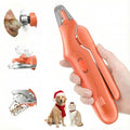 2 in 1 Dog Nail Clippers & Cat Nail Clippers Trimmers for Large Medium Small Dogs Cats Claw Trimmer Quick Sensor and Safety Guard USB Rechargeable Dogs Nail Trimmer with Catcher & 2 LED Lights - color: Orange