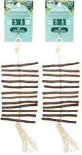 Oxbow Enriched Life Apple Stick Dangly, Rabbit Toys, Guinea Pig Toys, Enrichment for Bunny, Guinea Pig, Hamster, Rabbit, Chinchilla, Rat, Chinchilla Cage Accessories, Small Pet Accessories for Cage - size: 1 Count (Pack of 2)