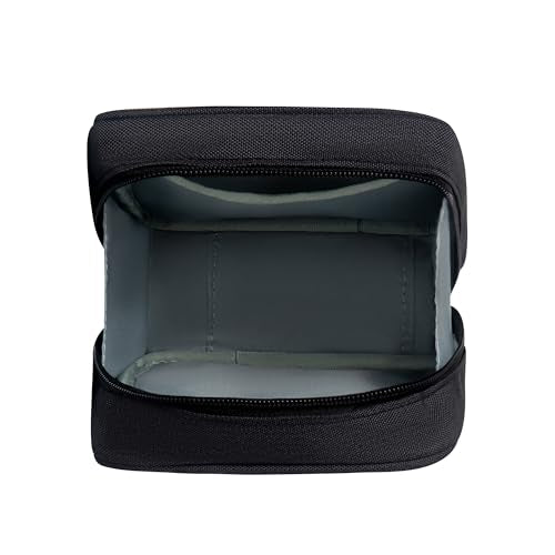 Electronics Organizer Bag, Small Tech Pouch Storage Case for Cord, Cable, Charger, Hard Disk, Power Bank, Laptop Mouse, Toiletries, Cosmetics, Personal Item and Travel Essentials Accessories Black