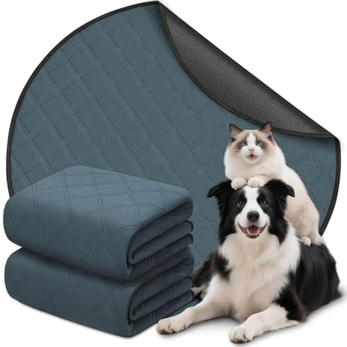 Siedihit Washable Reusable Pet Pee Pads, Absorbent Non-Slip Training Mat | for Dog Cat Rabbit Puppy Kitten, Whelping Playpen Crate Bed Cage Home Indoor Outdoor (Large - 2pack, Round) - size: Large - 2pack