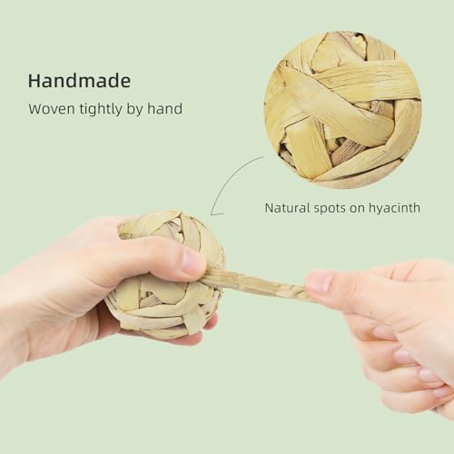 andwe Small Animals Play Balls Rolling Chew Toys & Gnawing Treats for Rabbits Guinea Pigs Chinchilla Bunny Degus - Pet Cage Entertainment Accessories (Pack of 9) - size: Pack of 9