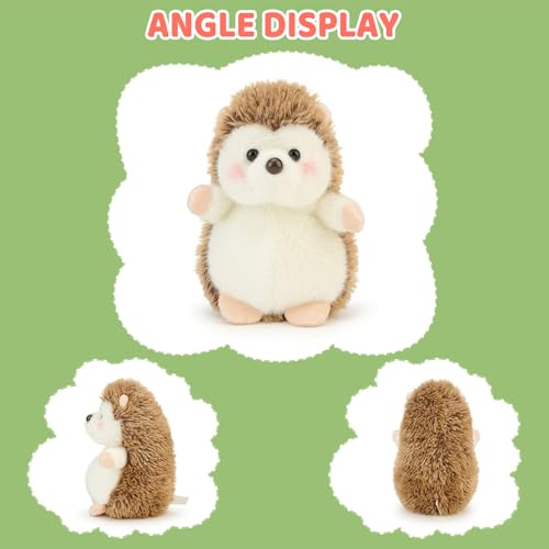 PEACH CAT Hedgehog Stuffed Animal Cute Plushies Small Plush Toys Gifts for Kids (Squeaky) - style: Hedgehog