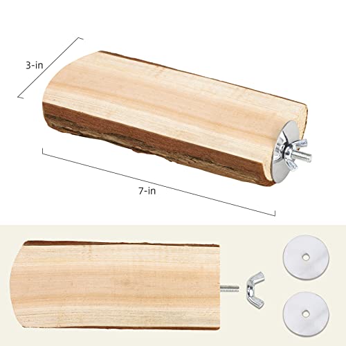 Niteangel Parrot Cage Perch, Wooden Platform for Birds (2 Pack) - size: 2 Pack
