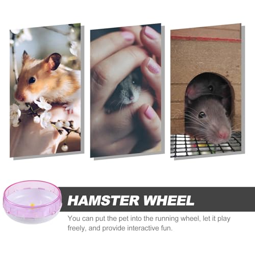 SHINEOFI Silent Hamster Wheel Hamster Running Wheel Exercise Toy for Small Animals Plastic Pet Exercise for Hamsters Gerbils and Hedgehogs 6.88 X 6.88 X 2.75 in