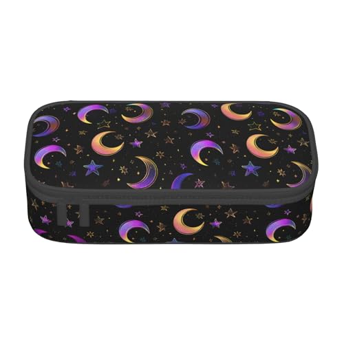 Yrebyou Moon Pencil Case Big Storage Pencil Pouch Multi-Functional Pen Bag Cute Lightweight Organizer for Aldult Office College - color: Purple