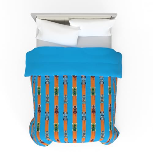 Franco Kids Bedding Super Soft Microfiber Reversible Comforter, Twin/Full, Hot Wheels - color: Hot Wheels, size: Twin/Full