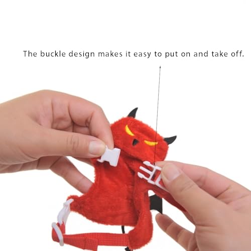 Small Animal Harness and Leash Set, Adjustable Escape-Proof Ferret Harness Vest for Adult Ferret, Meerkat, King Squirrel & Fancy Rat, Soft Comfortable Pet Walking Harness with Red Leash - color: Red