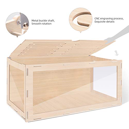 Niteangel Bigger World - MDF Aspen Terrarium for Hamster Gerbils Mice Lemming Degus or Other Small-Sized Pets (47.2 x 19.7 x 23.6 inches, Burlywood) - size: 47.2"L x 19.7"W x 23.6"H