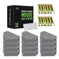 Furnsnare Mouse Bait Station (12 Pack) - Bait Boxes for Mice and Rats with Lockable Keys - Weatherproof Outdoor Mouse Bait Stations- Safe for Kids & Pets - size: 12 Pack
