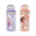 Zak Designs Disney Princess Atlantic Kids Water Bottle For School or Travel, 16oz Durable Plastic Water Bottle With Straw, Handle, Leak-Proof Spout Cover, 2-Pack (Ariel, Cinderella, Moana, Rapunzel) - color: Disney Princess (Ariel, Cinderella, Moana, Rapu