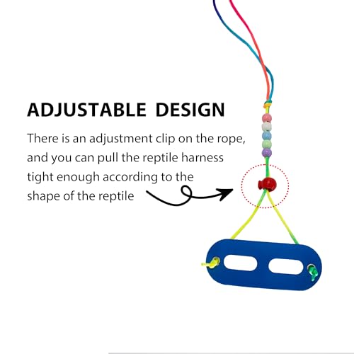 AIITLE Multi-Size Bearded Dragon Leash - Comfortable Adjustable Harness for Reptiles & Small Animals (Outdoor Walks, Pet Events), Blue - color: Blue