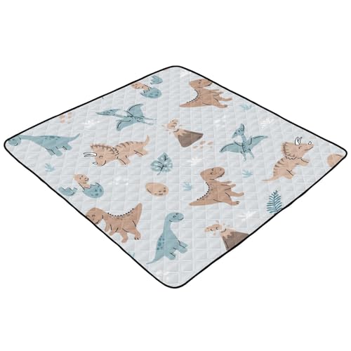 Baby Play Mat Dinosaurs Cartoon Eggs Volcanoes 50 x 50 Playpen Mat Baby Play Mats for Floor Play Gym Crawling Mat Non-Slip Cushioned Baby Playmat for Infants, Babies, Toddlers - color: multi 18