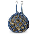 Dark Blue Spherical Rabbit Hay Bag,Durable Polyester Hanging Net Hay Feeder - color: Dark Blue