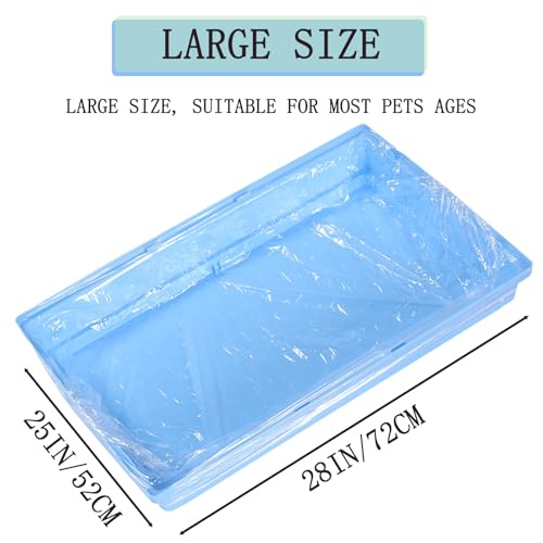 10pcs Clear Disposable Bird Cage Liners, Large Size 28x20in BirdCages Litter Box Plastic Film Cover, Pet Crate Tray Covers for Bird Parakeet Bunny Finches Ferret Chinchilla Small Animal (10)