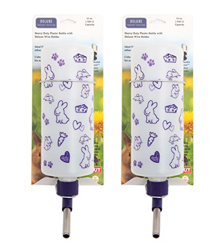 Lixit 32oz Weather Resistant Water Bottles with Heavy Duty Mount for Rabbits and Ferrets (Rabbits Pack of 2) - size: 32 ounces (Pack of 2)