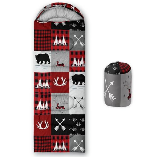 AILONEN Midnight Meow Sleeping Bag, Charcoal Cat Eyes Crescent Graphic, Portable Camp Sack Sleepover Style - color: S119