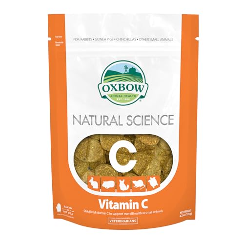 Oxbow Vitamin C Guinea Pig Supplement, High-Fiber Timothy Hay, 4.2 oz | Stabilized Vitamin C, High Fiber, Guinea Pig Vitamin C, Timothy Hay, Immune Health, Small Pet Supplies, Vet Recommended - size: 4.2 Ounce (Pack of 1)