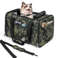 YUDODO 25lbs Cat Carrier Lightproof Soft Sided Pet Carrier for Large Cat | Airline Approved, Lightproof Breathable Design, Side Pockets, Durable Mesh, Foldable and Portable, Black Camouflage - color: Black Camouflage（No Privacy Curtain)