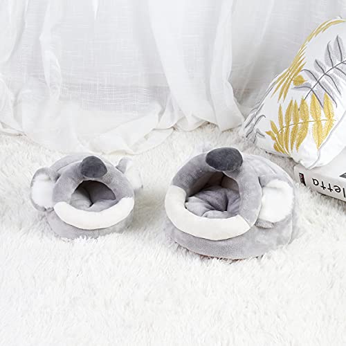 LEFTSTARER Guinea Pig Rat Bed and Hideout for Ferret Hedgehog Sleep and Hide, Hamster Small Pet Animals Supplies Toy Cage Accessories Nest - color: 6.Koala-L