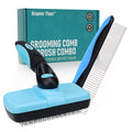 Maxpower Planet Pet Grooming Brush - Double Sided Shedding and Dematting Undercoat Rake Comb for Dogs and Cats,Extra Wide (C2 - Brush & Comb, Large) - color: BA - Brush & Comb, size: Large