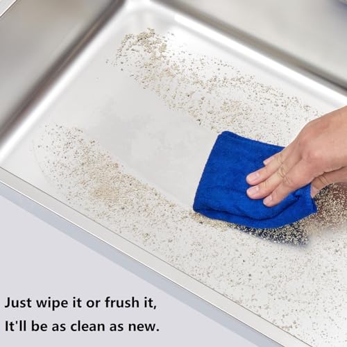 Stainless Steel Litter Box 2 Pack, 18"x14"x6"(Height) Medium to Large Cat Litter Box Easy Clean, Non Stick Metal Litters Boxes No Smell for Full-Grown Cats or Kitty/Kitten | Metal Cat Litters Box Easy Clean Indoor No Smell for Full-Grown Cats or Kitty/Kit