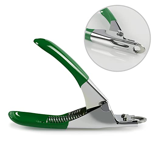 Dog Cat Pets Nail Clippers, Professional Pets Claw Trimmer with Free Nail File, Sharp Stainless Steel Blade, Sturdy Non Slip Handles - for Safe, Professional at Home Grooming - color: Green