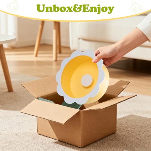Hamster Wheel Super-Silent Hamster Exercise Wheels- Quiet Spinner Hamster Running Wheels with Adjustable Stand for Hamsters Gerbils Mice Or Other Small pet (Yellow, Large)