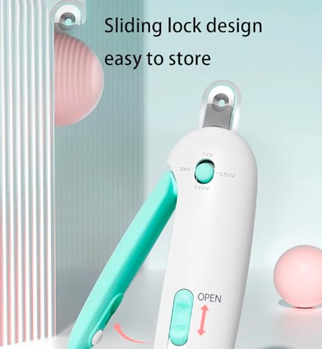 Anti-Splash Pet Nail Clipper with Built-in Hidden Nail File, Adjustable Opening, for Cats, Rabbits, Guinea Pigs, Birds