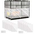 KEYIDE 12 Pcs Urine Guard for Rabbit, Guinea Pig, Ferret Transparent 12'' x 10'' Plastic Sided Liner Cage Accessories Prevent Scatter