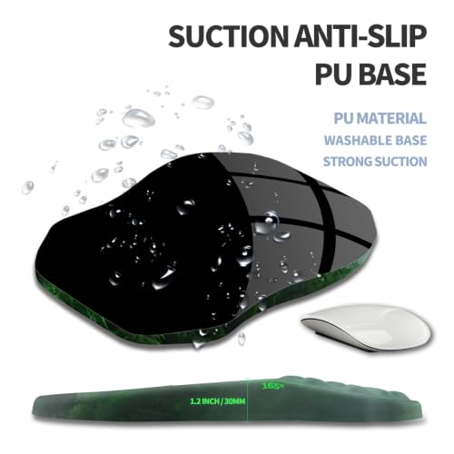 Ergonomic Raised Mouse Pad Wrist Support with Bilateral Slope Memory Foam Mousepad for Wrist Rest and Carpal Tunnel Pain Relief 11.8x7.9〃Green Mountain - color: Green Mountain