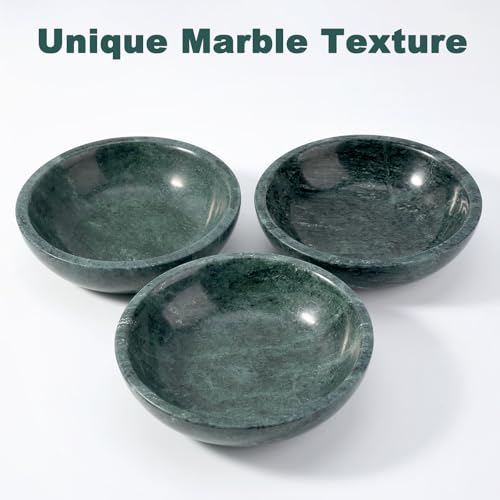 Natural Marble Cat Bowl, Weighted 1.5lb Cat Food Bowl for Cat and Small Dog, Small Animal Pet Food Dish Non-Slip, Shallow Dish for Whisker Fatigue Relief, Premium Green Stone for Home Decor - color: Green