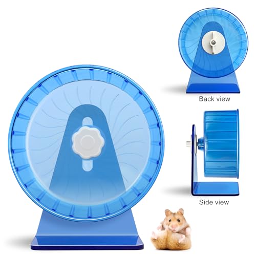 Hamster Wheel,Silent Wheel,Super Silent Hamster Exercise Wheels,Silent Hamster Wheel,Adjustable Stand Hamsters Exercise Wheels,Quiet Rat Wheel (Φ 5.5 inch, Blue) - color: Blue, size: Φ 5.5 inch