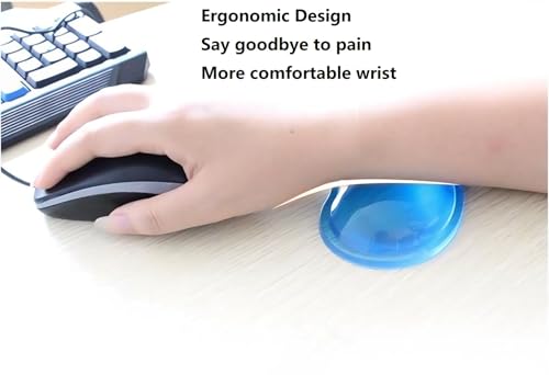 Ergonomic Gel Wrist Rest for Mouse, Computer Mouse Wrist Support for Arm Pain Relief, Heart-Shaped Cute Hand Wrist Cushion for Home and Office Working Gaming Anti-Fatigu - color: Blue