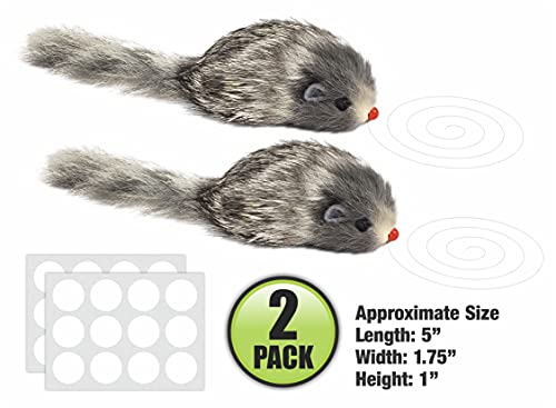 Realistic Mouse Prank Toy, Includes 2 Mice for Twice The Fun, Makes A Great Fake Rat Gag Prank for Home, Office and More