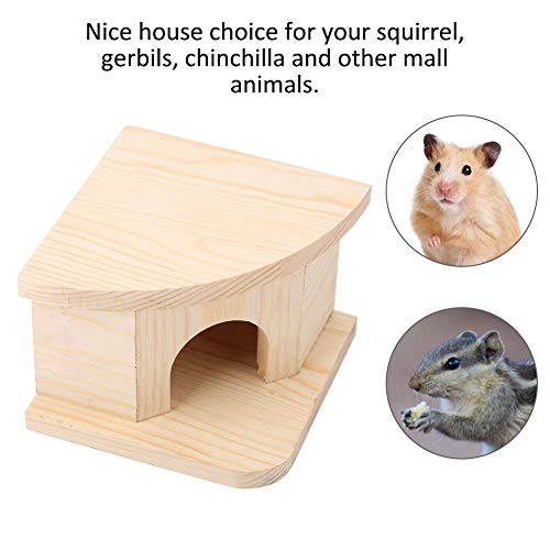 Joyzan Hamster Hideout Wooden House, Chamber Mouse Playing Hiding Chewable | Ventilated Hut Pet Woodland Habitats Decor Small Animals Secret Peep Shed Dwarf Syrian Chinchillas Gerbils Hedgehog Rats Mice