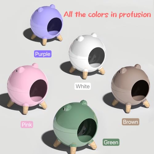TUTU&LELE Hamster Hideout Space Elf Nest, Tiny House Bed with Round Plush Pad for Hamsters, Mice, Gerbils to Sleep & Play (Purple) - color: Purple