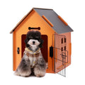 RYpetmia Indoor Dog House for Small Dogs & Cats, Wooden Pet House | Cute Puppy Bed Shelter /Ventilated Windows/Cozy Cave Design/Tool-Free Assembly/Small Pet Hideaway for Bedroom, Living Room