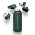 Gymreapers Insulated Water Bottle with Straw - 32 OZ Stainless Steel Water Bottles - BPA Free Metal Double Wall Vacuum Cold Hot Leakfree Flask Jug For Travel, Sports, Gym, School & Workout - color: Balboa