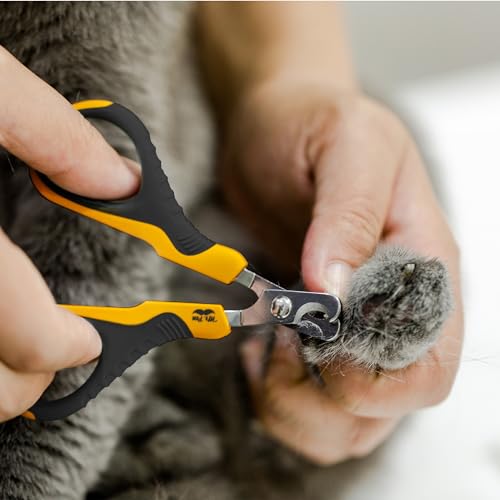 Mr. Pen- Cat Nail Clipper, Stainless Steel | Professional Sharp Cat Claw Trimmer for Small and Medium Cats, Pet Nail Clipper with Sturdy Non Slip Handle - color: Orange/Black