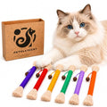 Bent Cat Rope Toy, Pet Chew Toys, Interactive Tease Toys for Cats and Kittens, Bite-Proof Playthings, Cotton Rope Kitten Toys Dental Care Stress Relief Pet Supplies (Medium 6 Pack) - size: Small