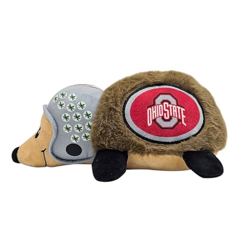 NCAA Ohio State Buckeyes Plush Hedgehog Toy for Dogs & Cats, Cool Soft Pet Toy for Fun and Interactive Play, Dog Chew Toy with Squeaker, Licensed Hot Pet Toy - color: Ohio State Buckeyes