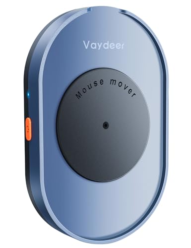 Vaydeer Undetectable Mouse Jiggler M4 Driver-Free Mouse Mover with Switch | No Software Needed, Silent Motor, Physical Movement, Keep Computer Awake, Remote Work and Office Use - color: Navy Blue, style: Button Control