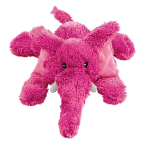 KONG Cozie Plush Dog Toy with Squeaker (Elmer The Elephant, Medium) - size: Medium, style: Elmer the Elephant