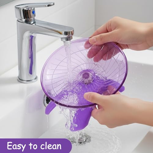 POPETPOP Silent Hamster Running Wheel 7.08 Inch Exercise Saucer with Low Noise and Smooth Edges for Small Pets Like Hamsters Gerbils Hedgehogs - color: Violet