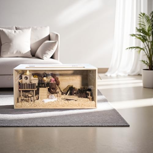 Pine Small Animals Houses&Habitats Chewproof, 32" Pine Guinea Pig Cage Hamster Cage for Small Animals (32" Medium, Normal) - size: 32.0"L x 15.8"W x 15.8"H