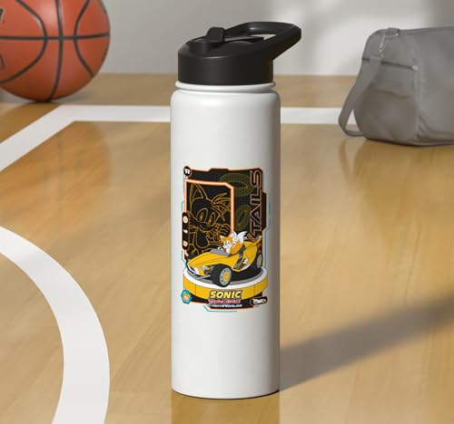 Sonic Racing CrossWorlds - Tails Stainless Steel Insulated Water Bottle - color: White