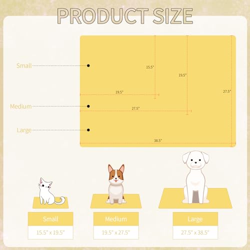 Pet Cooling Mat Cat Dog Cushion Pad Summer Cool Down Comfortable Soft for Pets and Adults (S, Yellow) - color: Yellow Egg, size: S: 15.5'' x 19.5''