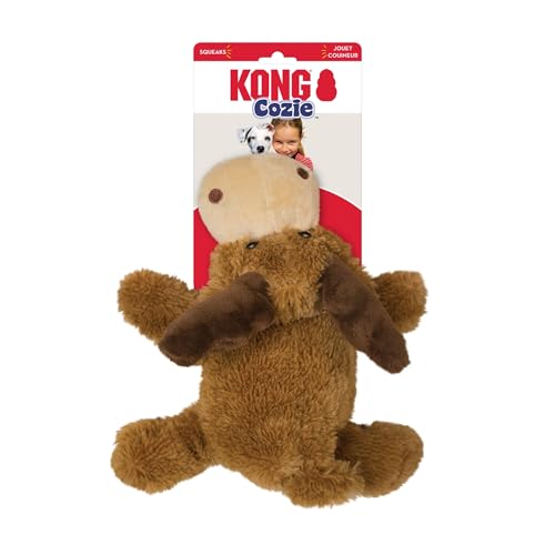 KONG Cozie Plush Dog Toy with Squeaker (Marvin The Moose, X Large) - size: X-Large (Pack of 1), style: Marvin the Moose