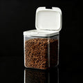 Dog Food Storage Container 5 lbs Airtight Pet Food Storage Containers with Lids, Cat Food Container, BPA Free, Rice Container, Flour Dispenser(6 lbs), white | Airtight pop-lock lid helps protect dry pet food from moisture; clear BPA-free body is easy to m